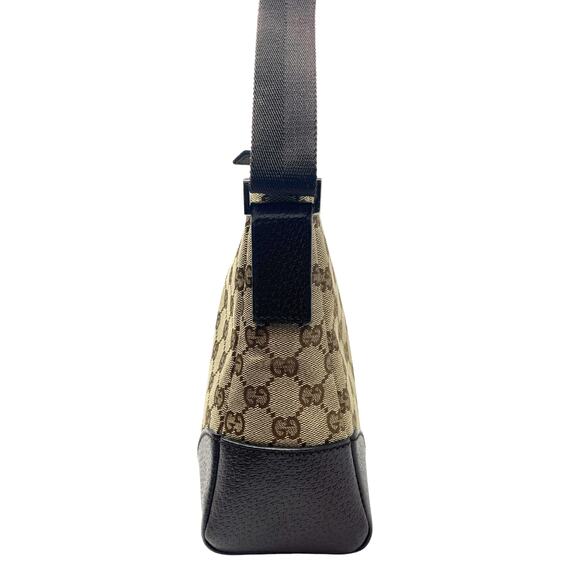 Gucci Bag Crossbody Shoulder Purse GG Logo Supreme Monogram Canvas Brown Leather - Picture 4 of 11
